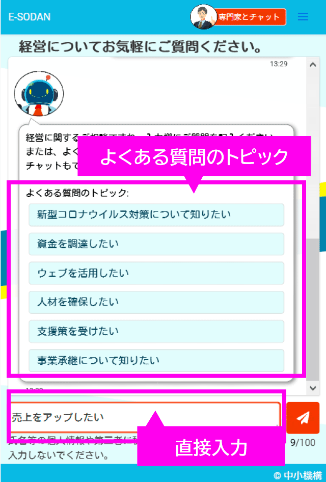よくある質問のトピック1